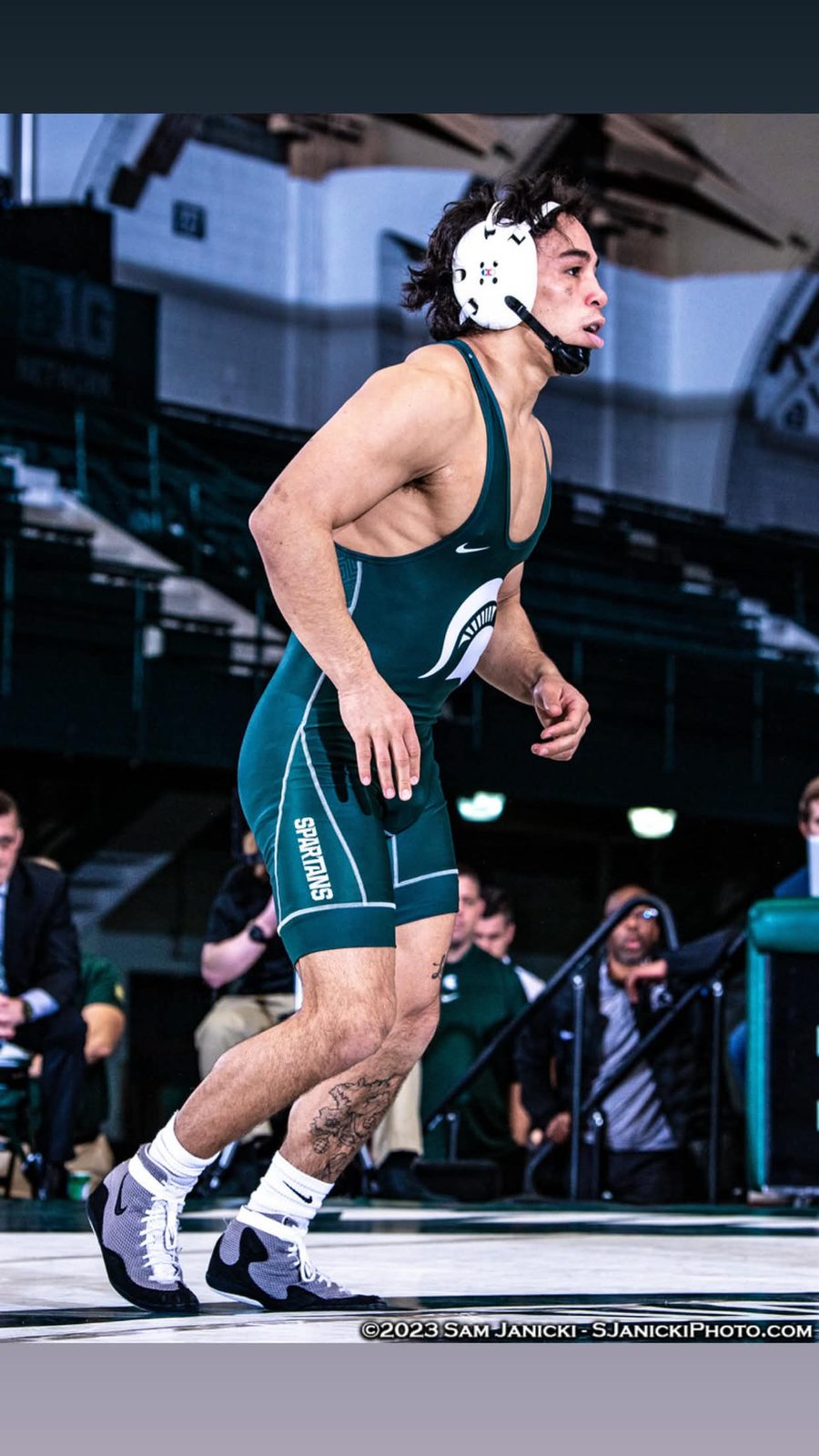 Peyton Omania wrestling for Michigan State